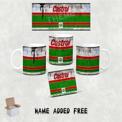 Dirty Castrol Oil Can Personalised Mug