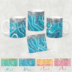 Glitter Agate Personalised Printed Mug & Coaster