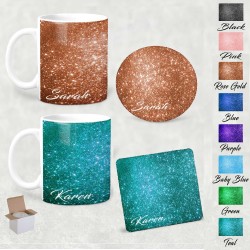 Glitter Effect Printed Mug Coaster