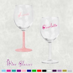 Heart Name Personalised Glass